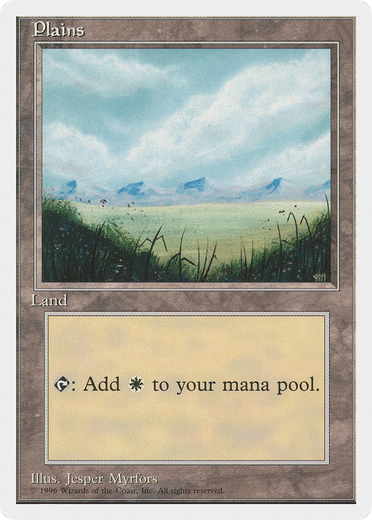 {B}[ITP 053] Plains (No Trees, Signature on Bottom Right) [Introductory Two-Player Set]