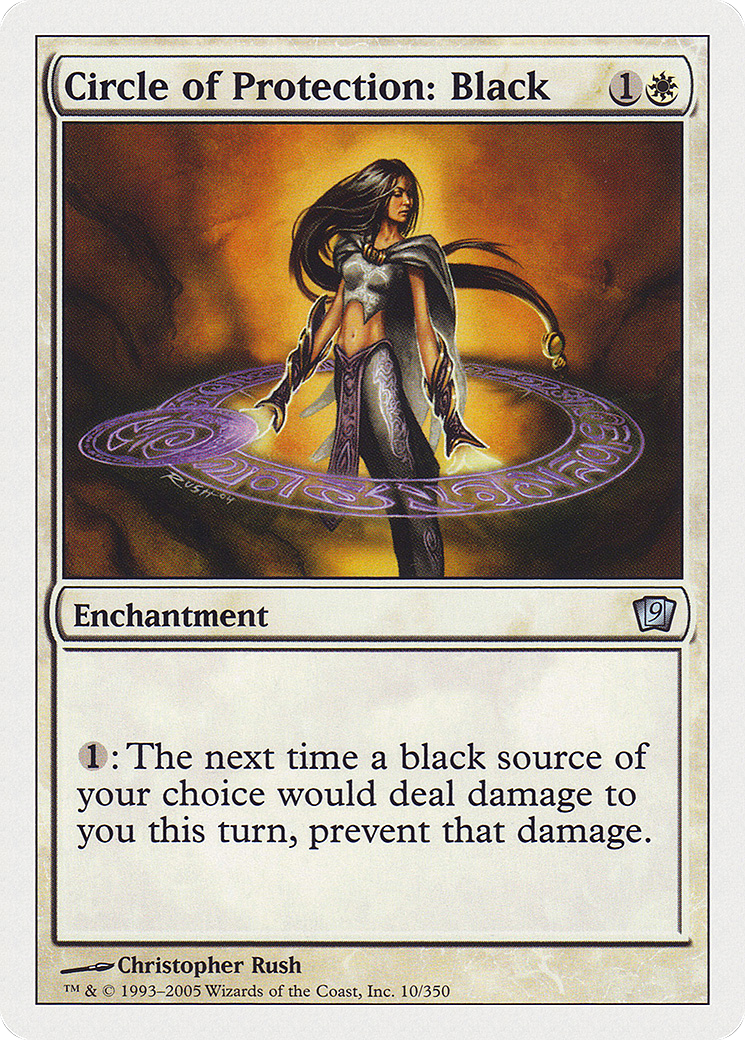 {C} Circle of Protection: Black [Ninth Edition][9ED 010]