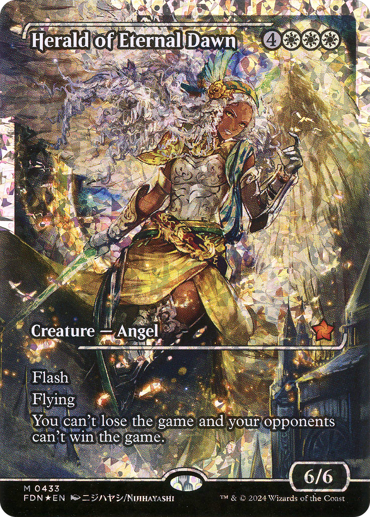 {@R} Herald of Eternal Dawn (Showcase) (Fracture Foil) (Japanese) [Foundations][JP FDN 433]
