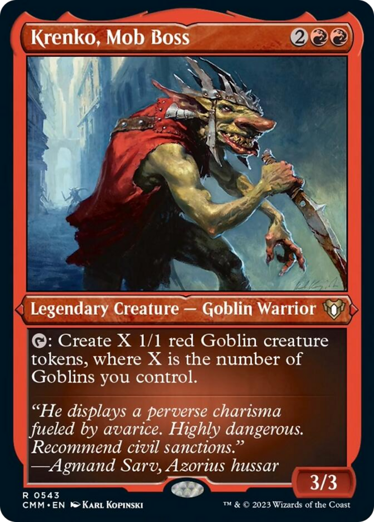 {R} Krenko, Mob Boss (Foil Etched) [Commander Masters][CMM 543]