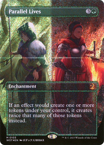 {R} Parallel Lives (Anime Borderless) (Confetti Foil) [Wilds of Eldraine: Enchanting Tales][WOT 103]