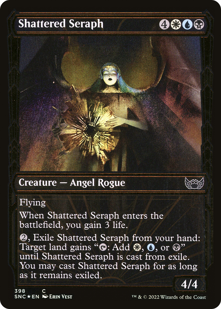 {C} Shattered Seraph (Showcase Golden Age Gilded Foil) [Streets of New Capenna][SNC 398]