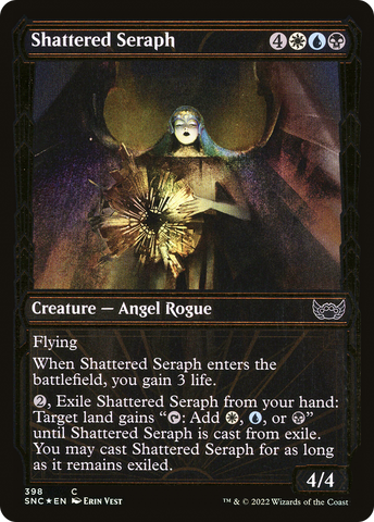 {C} Shattered Seraph (Showcase Golden Age Gilded Foil) [Streets of New Capenna][SNC 398]