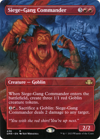 {R} Siege-Gang Commander (Borderless Alternate Art) [Dominaria Remastered][DMR 436]