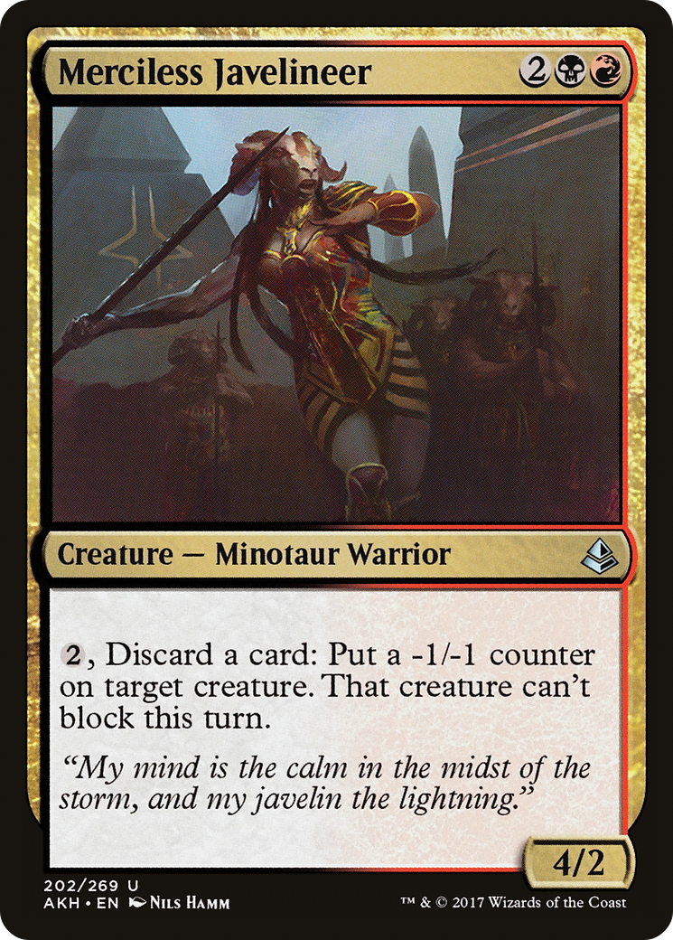 {C} Merciless Javelineer [Amonkhet][AKH 202]