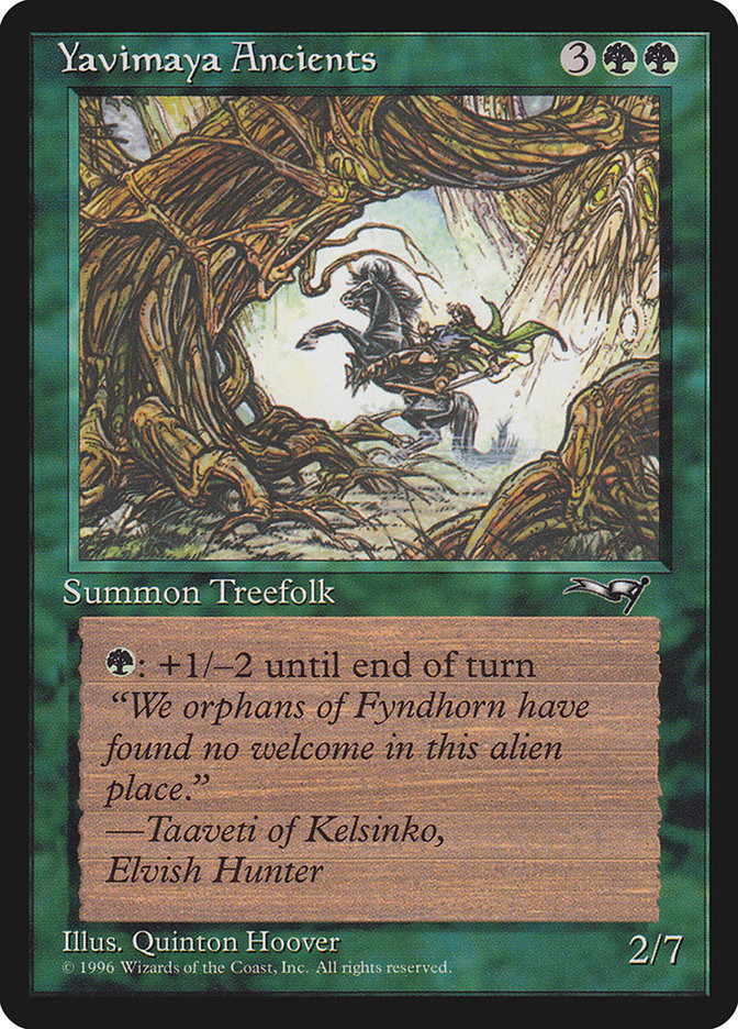 {C} Yavimaya Ancients (Horse Art) [Alliances][ALL 104A]