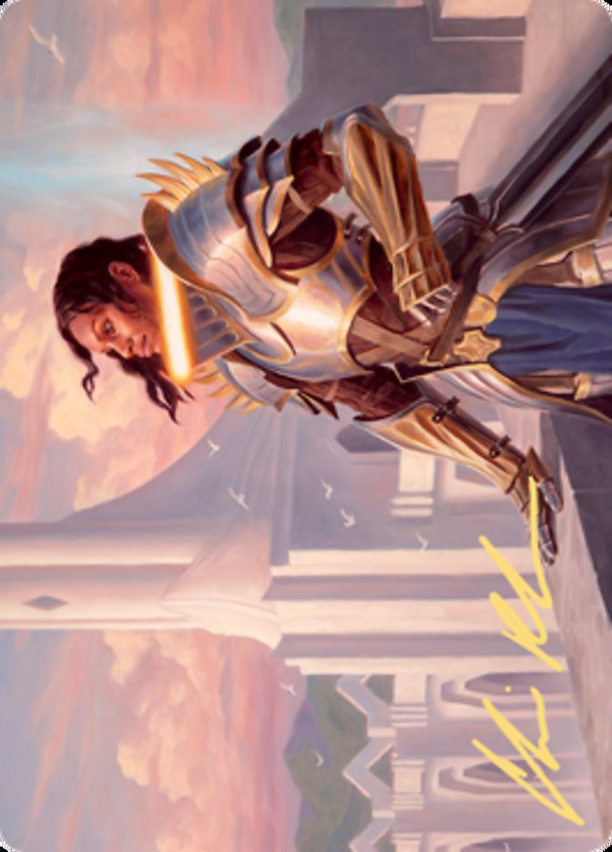 {A} Tazri, Beacon of Unity Art Card (Gold-Stamped Signature) [Zendikar Rising Art Series][AZNR 045]