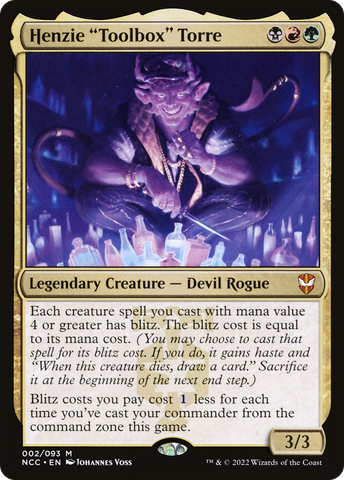 {R} Henzie "Toolbox" Torre [Streets of New Capenna Commander][NCC 002]