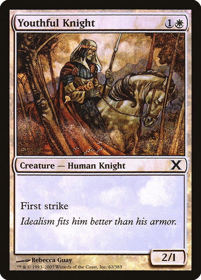 {C} Youthful Knight (Premium Foil) [Tenth Edition][FP 10E 062]