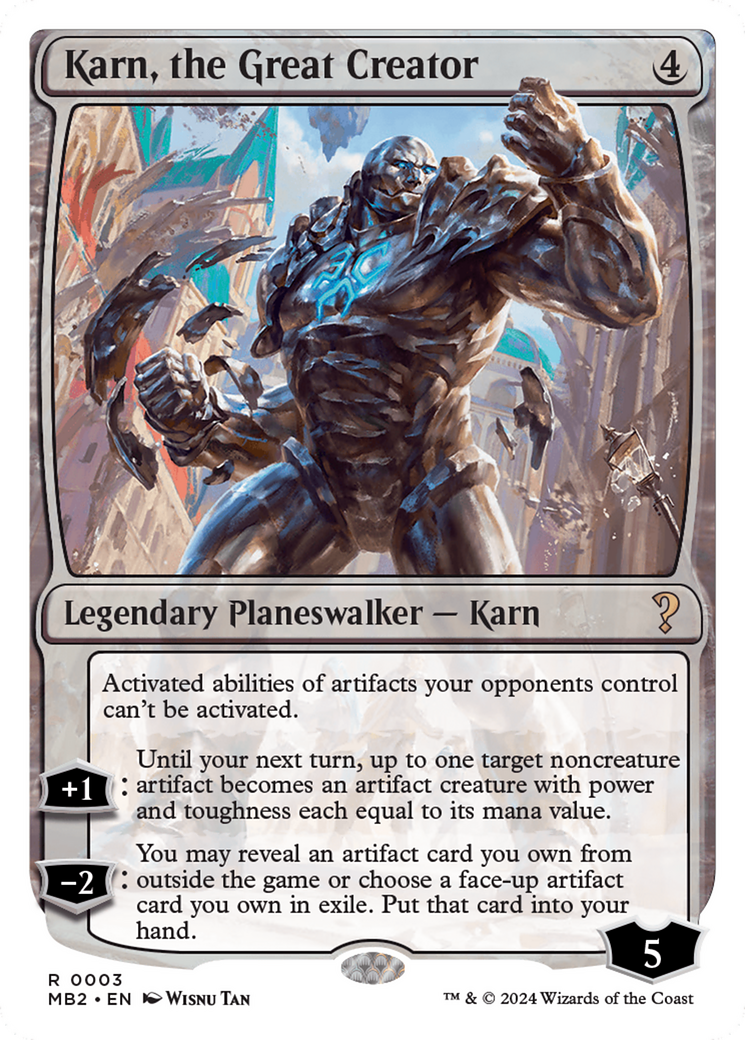 {R} Karn, the Great Creator (White Border) [Mystery Booster 2][MB2 003]