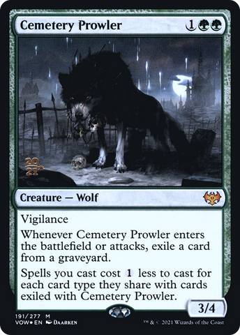 {R} Cemetery Prowler [Innistrad: Crimson Vow Prerelease Promos][PR VOW 191]