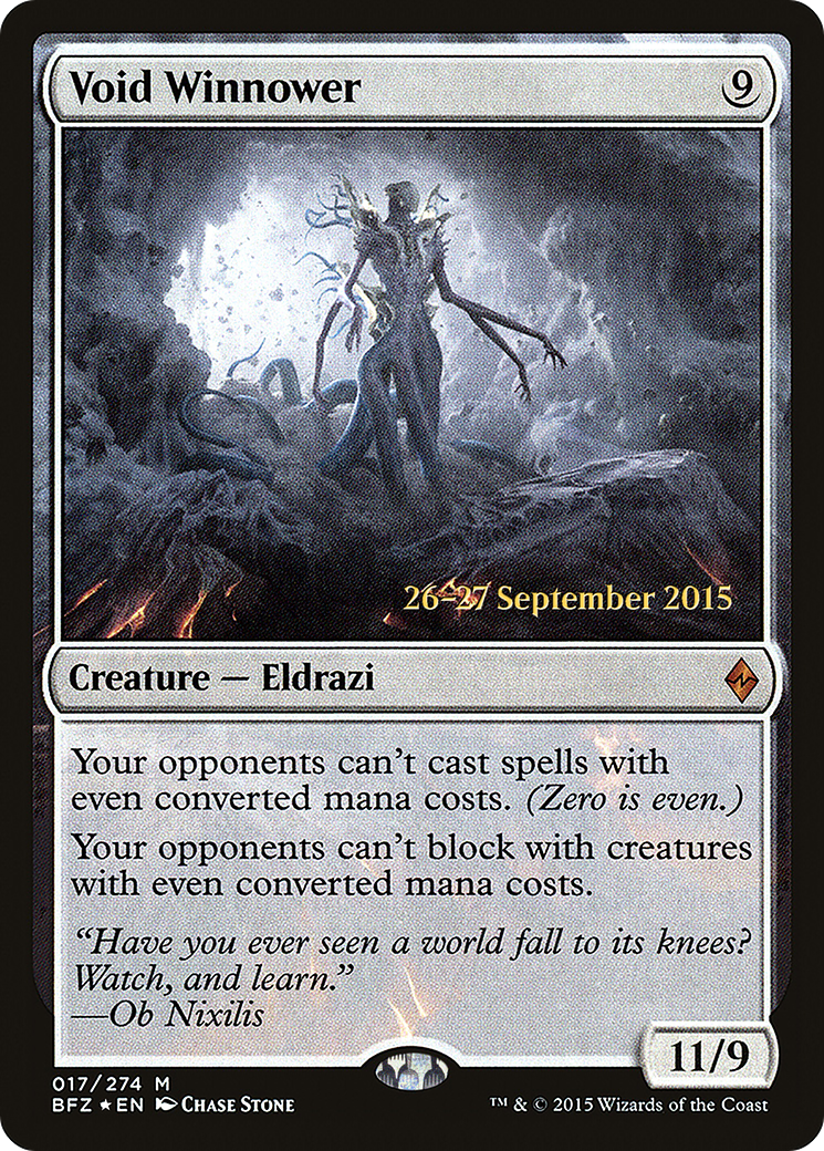 {R} Void Winnower [Battle for Zendikar Prerelease Promos][PR BFZ 017]