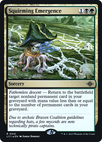 {@R} Squirming Emergence [The Lost Caverns of Ixalan Prerelease Cards][PR LCI 241]