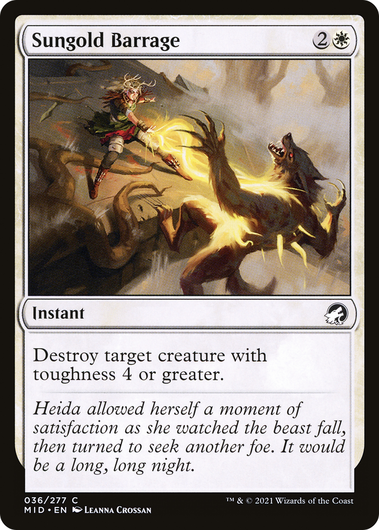 {C} Sungold Barrage [Innistrad: Midnight Hunt][MID 036]