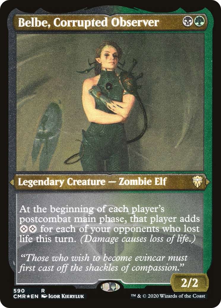{R} Belbe, Corrupted Observer (Etched) [Commander Legends][CMR 590]
