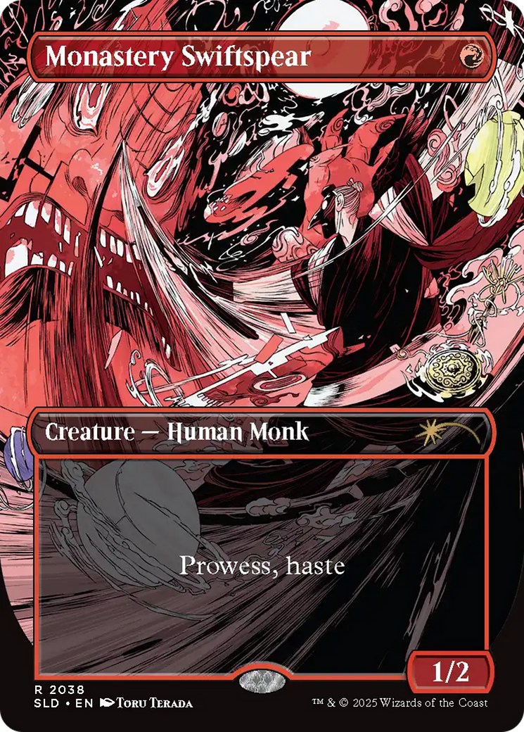Monastery Swiftspear [SLD-2038]  (Borderless) Foil