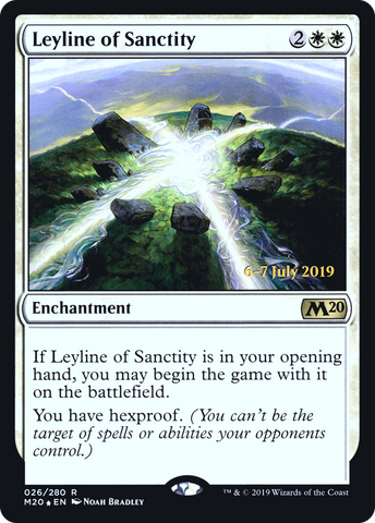 {R} Leyline of Sanctity [Core Set 2020 Prerelease Promos][PR M20 026]