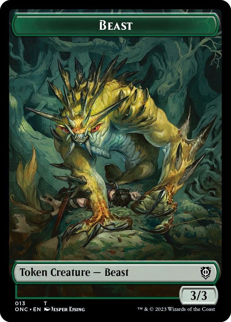 {T} Poison Counter // Beast Double-Sided Token [Phyrexia: All Will Be One Commander][TONC 14//13]