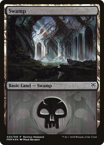 {B}[PA PRWK A02] Swamp (A02) [Ravnica Allegiance Ravnica Weekend]
