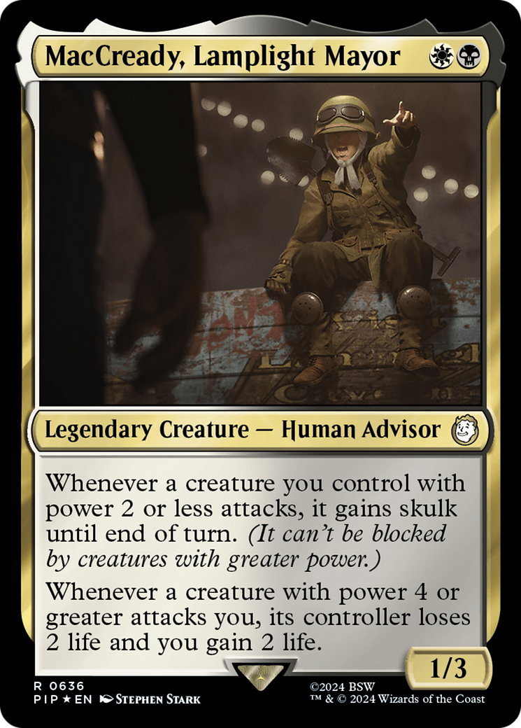 {R} MacCready, Lamplight Mayor (Surge Foil) [Fallout][PIP 636]