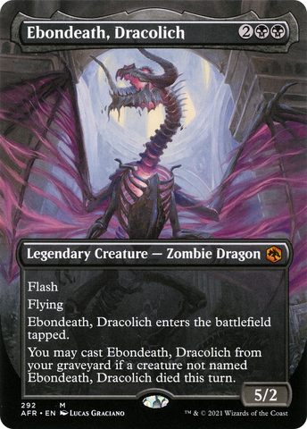 {R} Ebondeath, Dracolich (Borderless Alternate Art) [Dungeons & Dragons: Adventures in the Forgotten Realms][AFR 292]