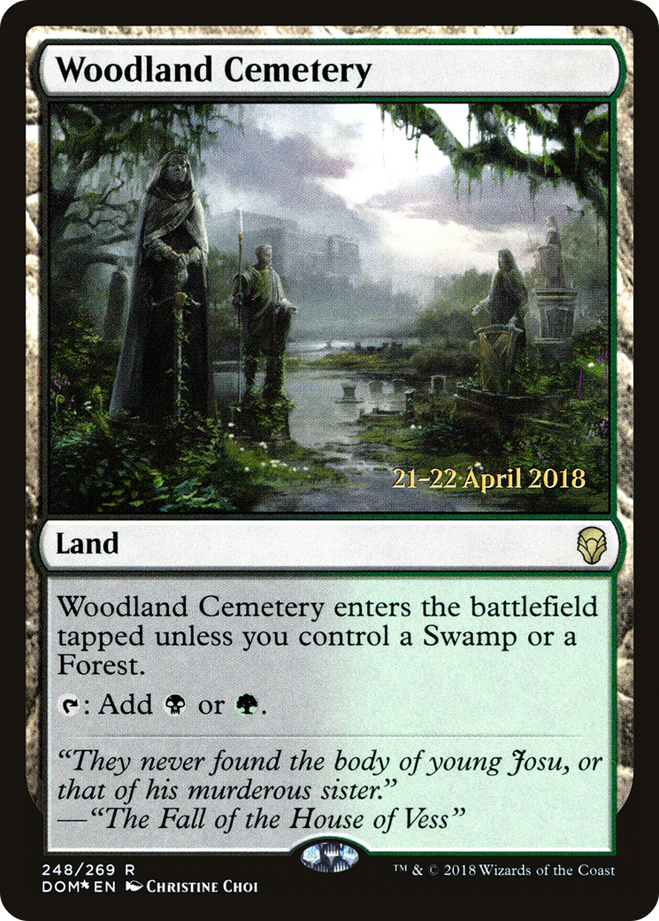 {R} Woodland Cemetery [Dominaria Prerelease Promos][PR DOM 248]
