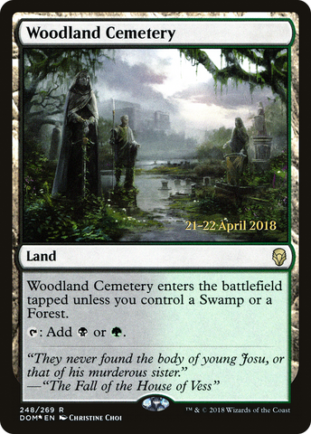 {R} Woodland Cemetery [Dominaria Prerelease Promos][PR DOM 248]