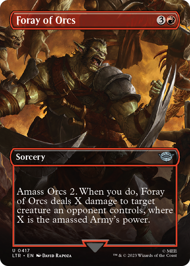 {C} Foray of Orcs (Borderless Alternate Art) [The Lord of the Rings: Tales of Middle-Earth][LTR 417]