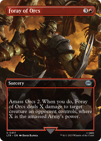 {C} Foray of Orcs (Borderless Alternate Art) [The Lord of the Rings: Tales of Middle-Earth][LTR 417]