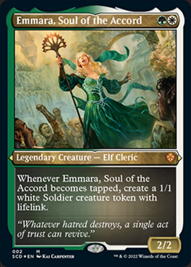 {R} Emmara, Soul of the Accord (Foil Etched) [Starter Commander Decks][SCD 002]