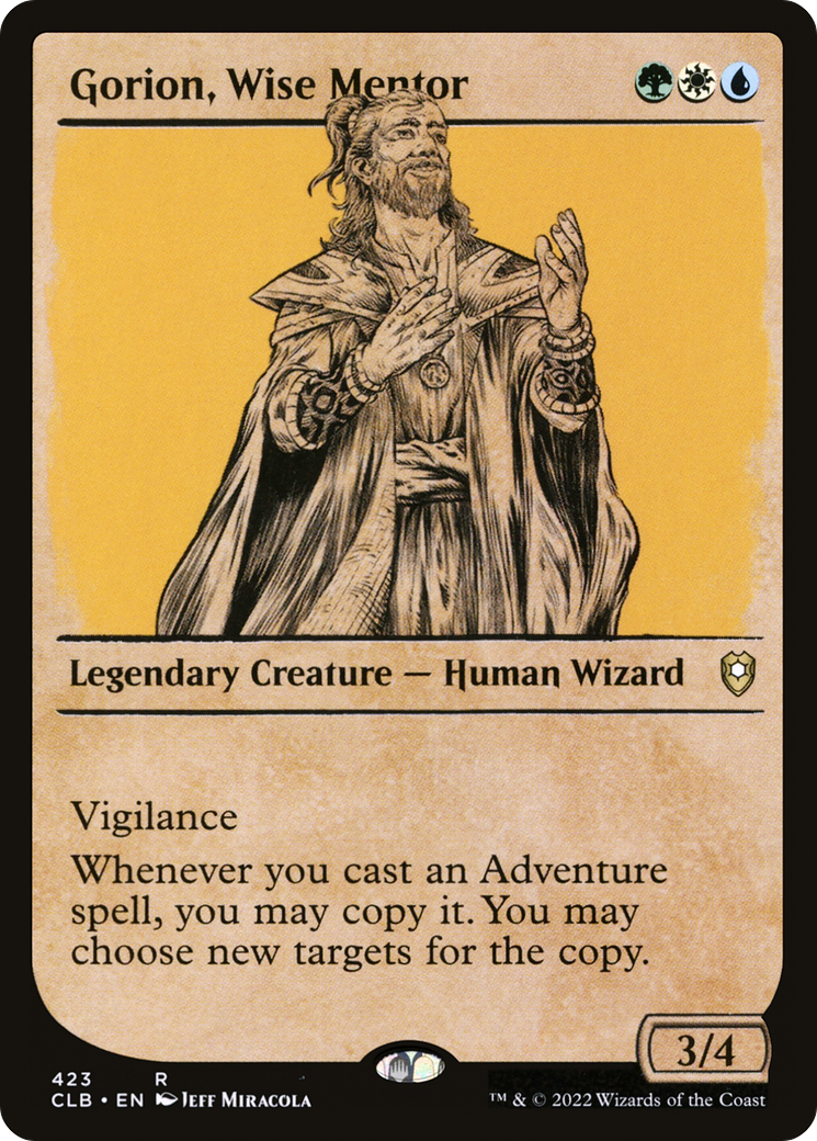 {R} Gorion, Wise Mentor (Showcase) [Commander Legends: Battle for Baldur's Gate][CLB 423]