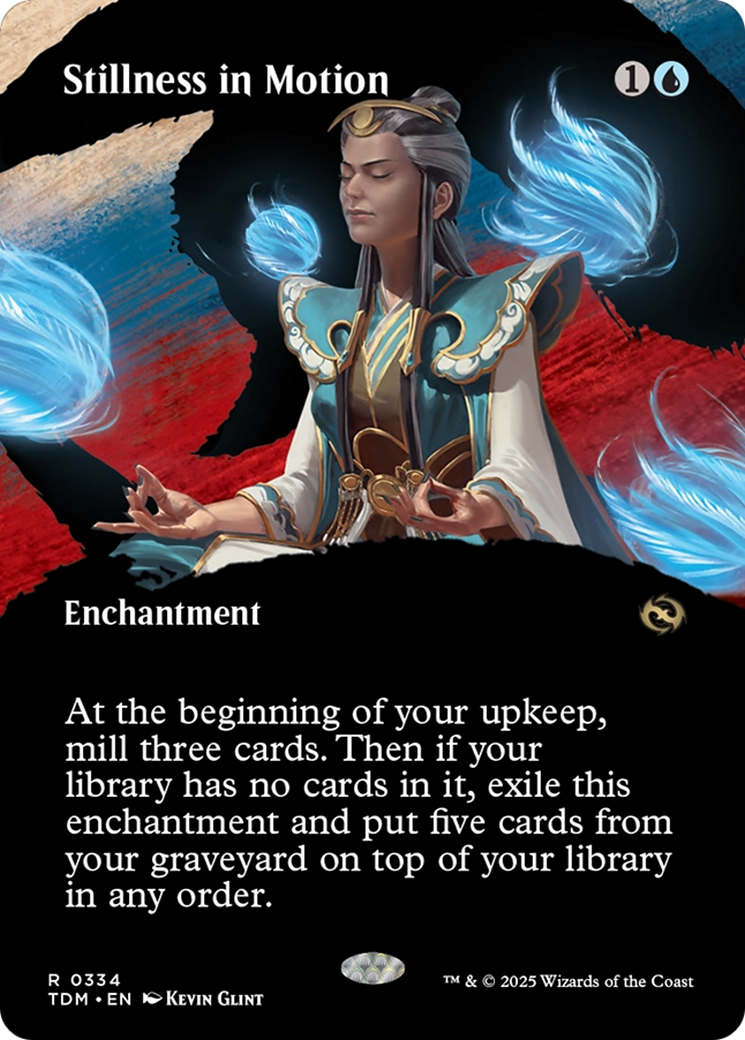 {@R} Stillness in Motion (Borderless) [Tarkir: Dragonstorm][TDM 334]