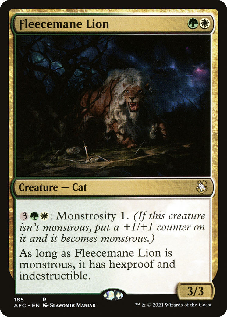 {R} Fleecemane Lion [Dungeons & Dragons: Adventures in the Forgotten Realms Commander][AFC 185]