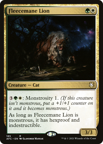 {R} Fleecemane Lion [Dungeons & Dragons: Adventures in the Forgotten Realms Commander][AFC 185]