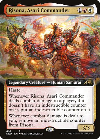 {R} Risona, Asari Commander (Extended Art) [Kamigawa: Neon Dynasty][NEO 492]