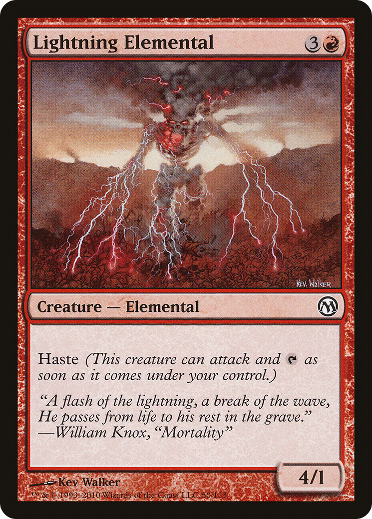 {C} Lightning Elemental [Duels of the Planeswalkers][DPA 050]