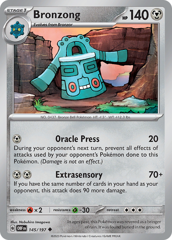 Bronzong 145 - SV03 Obsidian Flames