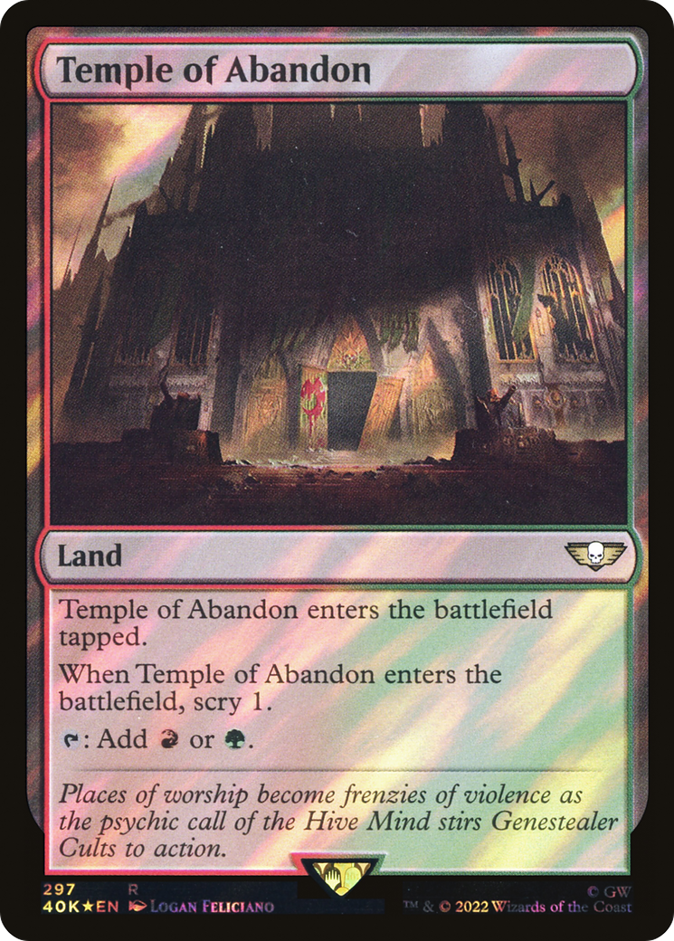 {R} Temple of Abandon (Surge Foil) [Universes Beyond: Warhammer 40,000][SF 40K 297]