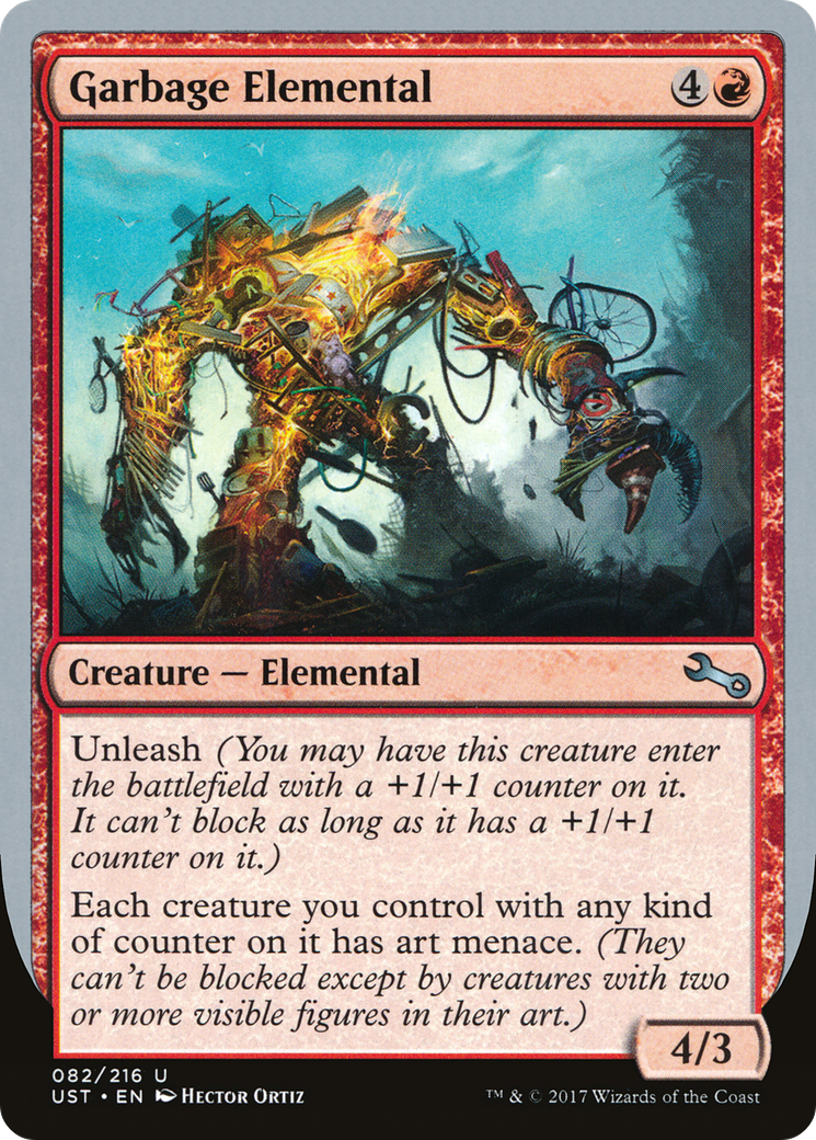 {C} Garbage Elemental (4/3 Creature) [Unstable][UST 82E]