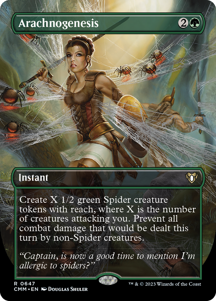 {R} Arachnogenesis (Borderless Alternate Art) [Commander Masters][CMM 647]