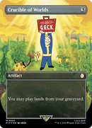 {R} Crucible of Worlds (Borderless) (Surge Foil) [Fallout][PIP 885]