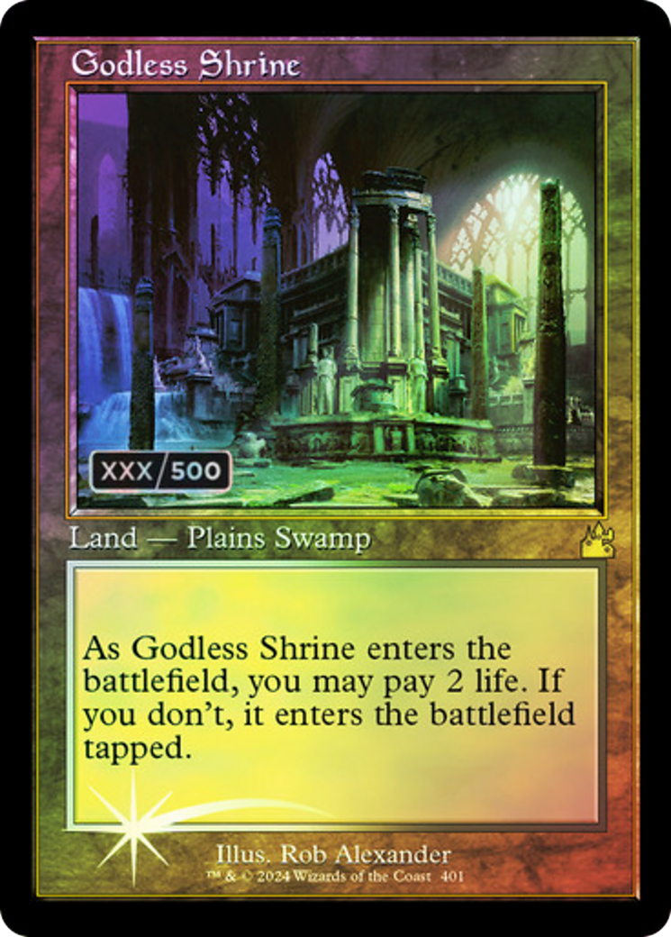 {R} Godless Shrine (Retro) (Serialized) [Ravnica Remastered][SR RVR 401]