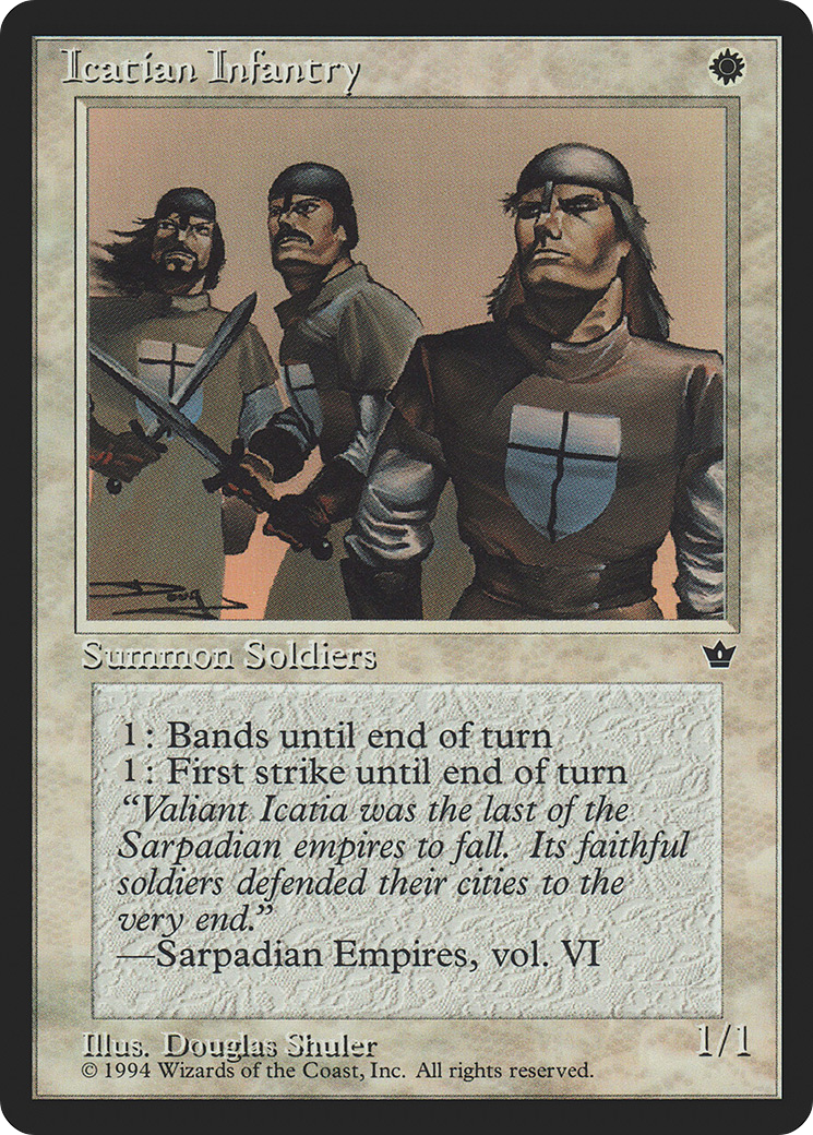 {C} Icatian Infantry (Douglas Shuler) [Fallen Empires][FEM 7C]