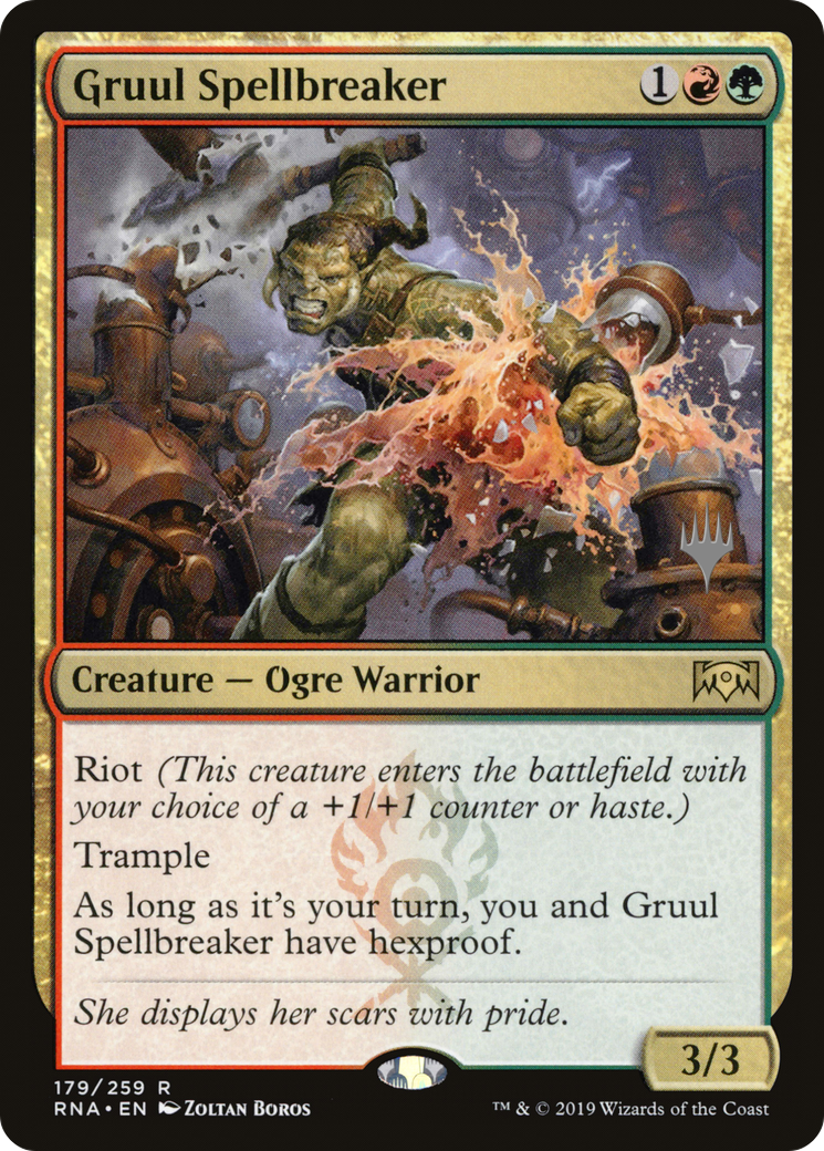 {R} Gruul Spellbreaker (Promo Pack) [Ravnica Allegiance Promos][PP RNA 179]