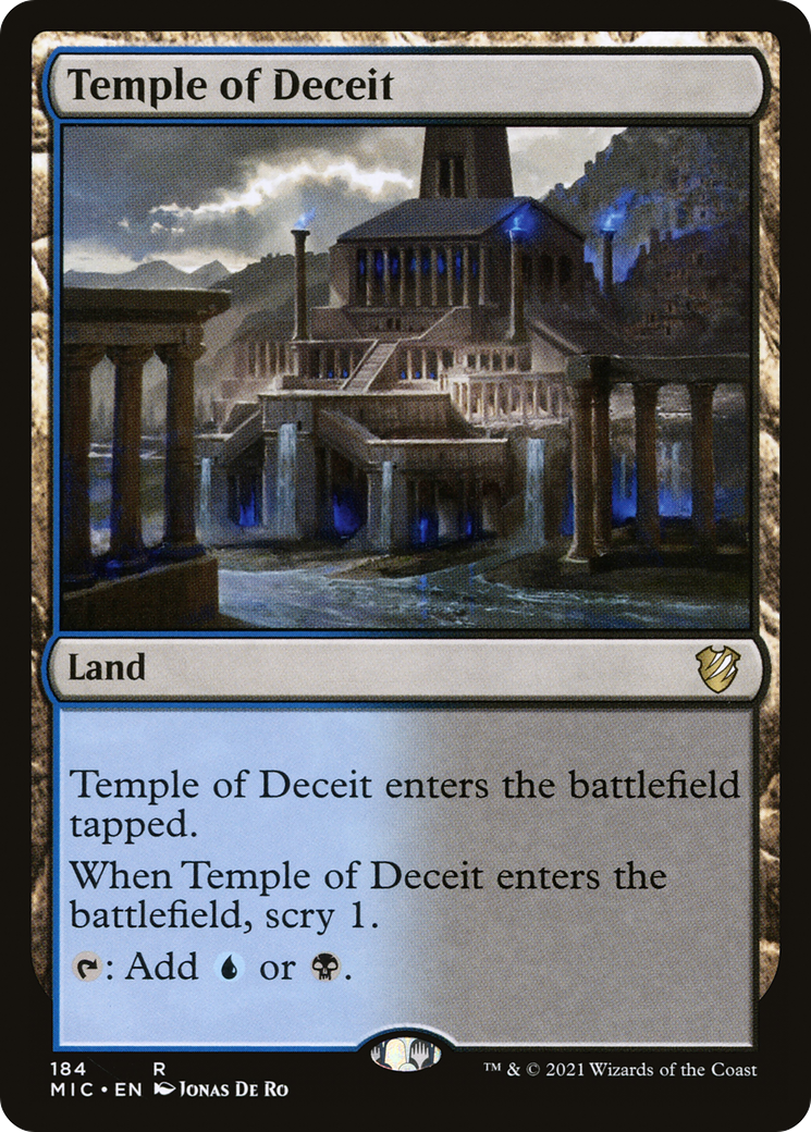 {R} Temple of Deceit [Innistrad: Midnight Hunt Commander][MIC 184]