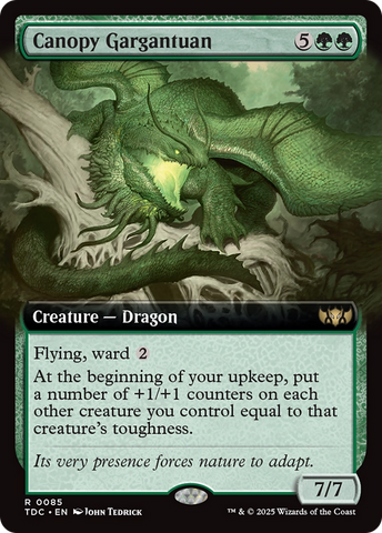 {R} Canopy Gargantuan (Extended Art) [Tarkir: Dragonstorm Commander][TDC 085]