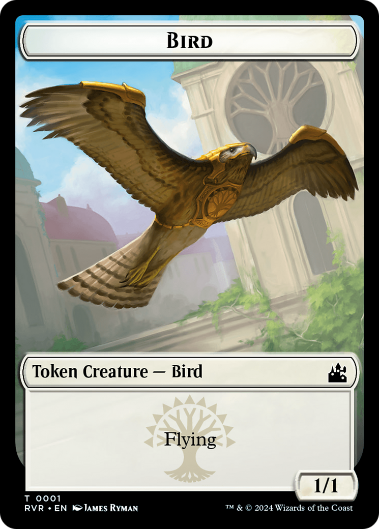 {T} Bird // Emblem - Domri Rade Double-Sided Token [Ravnica Remastered Tokens][TRVR 1//20]