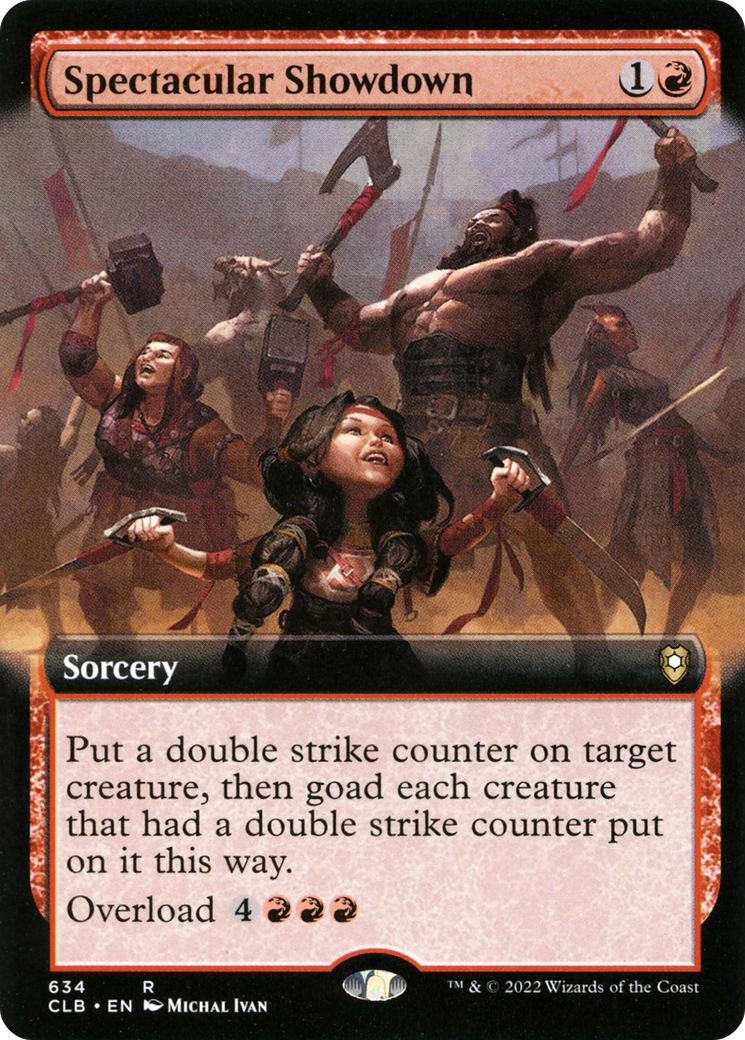 {R} Spectacular Showdown (Extended Art) [Commander Legends: Battle for Baldur's Gate][CLB 634]