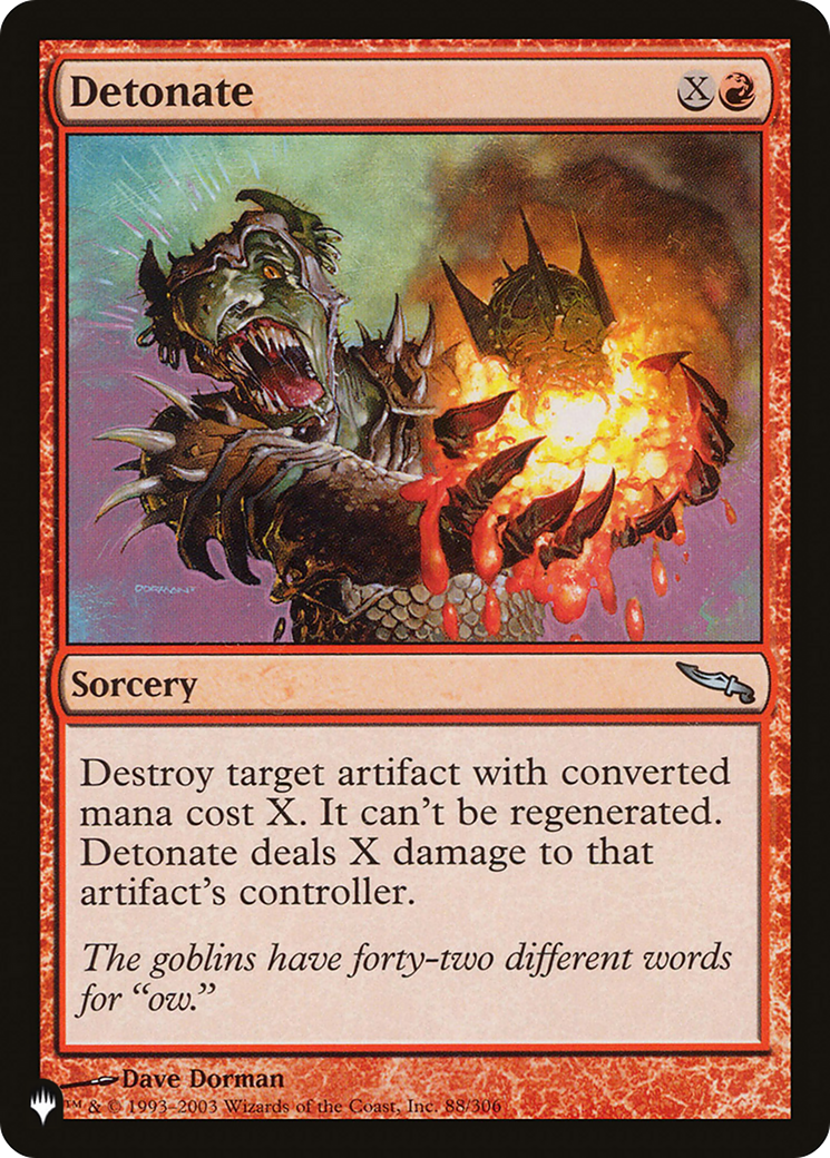 {C} Detonate [LIST MRD-88]