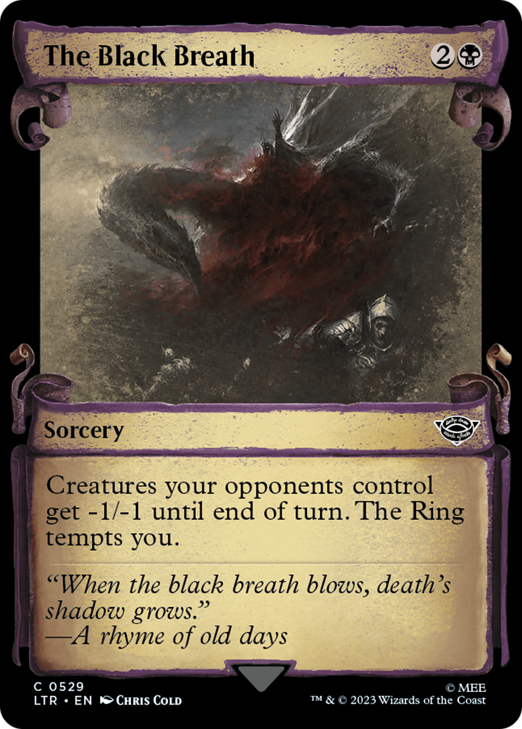 {C} The Black Breath [The Lord of the Rings: Tales of Middle-Earth Showcase Scrolls][LTR 529]